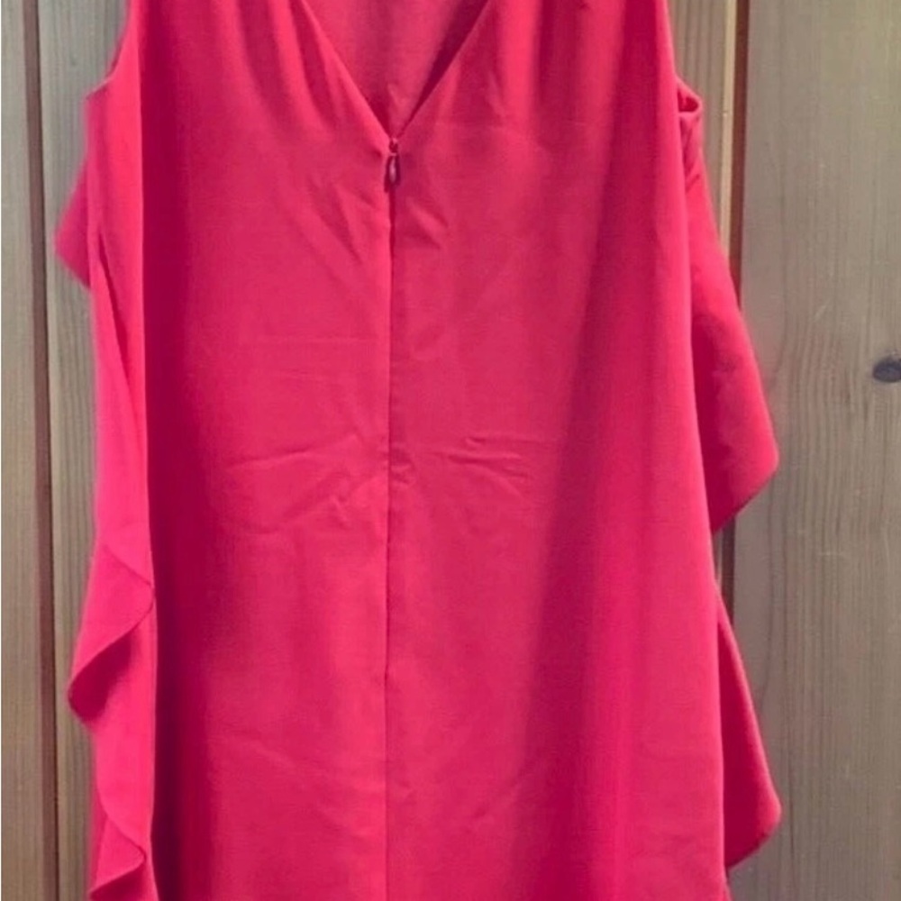 Trina Turk Scarlet Midi Dress with Ruffle Detail - Picture 12 of 13